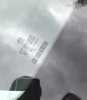 The chip on Heather Dryden’s hire car windscreen.