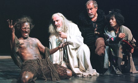 Benjamin, second from right with, from left, Michael Maloney, Nigel Hawthorne, and Hiroyuki Sanada in King Lear at the Barbican in 1999.