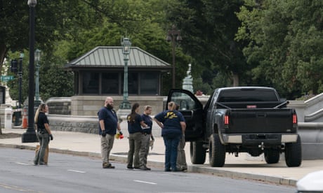 Roseberry drove a black pickup truck onto the sidewalk outside the Library of Congress around 9.15am on Thursday and allegedly began shouting about a bomb.
