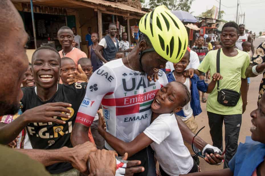 Ibrahim Kamara celebrates the defense of his junior title.