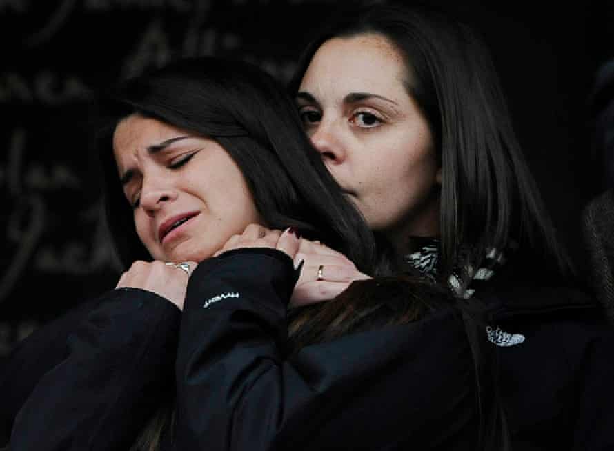 Erica Lafferty, daughter of Sandy Hook Elementary School Principal shooting victim, Dawn Hochsprung, and Carlee Soto, sister of victim Victoria Soto