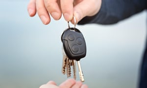Handing over car and house keys