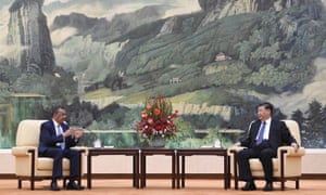 Tedros Adhanom Ghebreyesus and Xi Jinping  in Beijing in January.