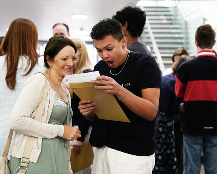 GCSE results: pupils in England bounce back from pandemic as top grades rise