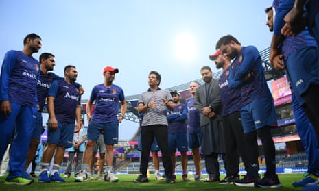Local hero Sachin Tendulkar gives Afghanistan a pep talk in Mumbai.