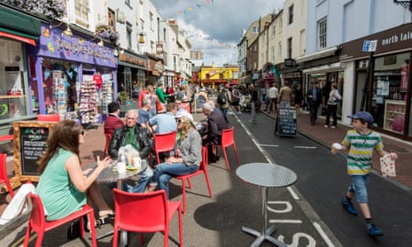 The pedestrian-focused North Laine area of Brighton. 