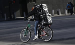 It S Persecution New York City Delivery Workers Fight Electric Bike Ban Us News The Guardian