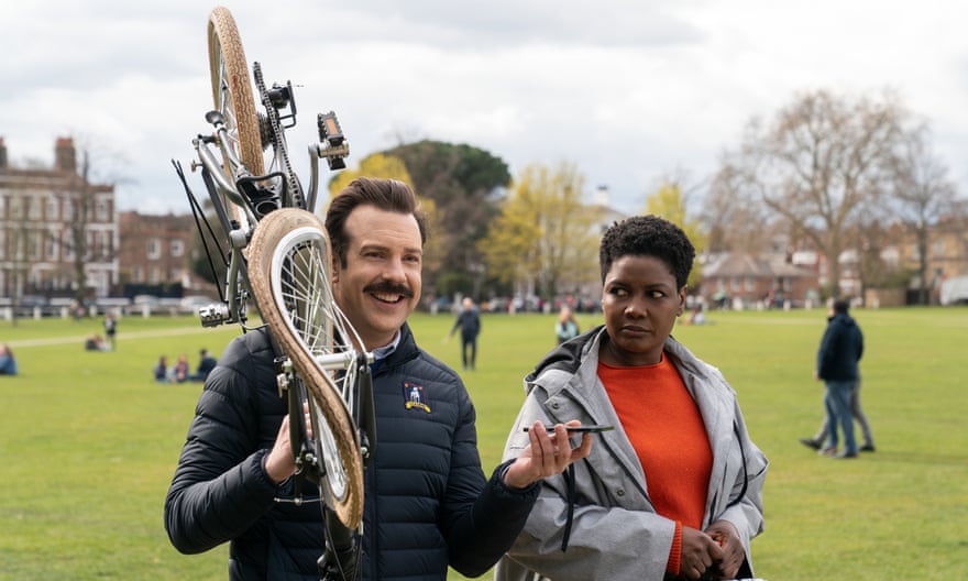 Emmy nominated: Sarah Niles as Dr Sharon with Jason Sudeikis in Ted Lasso.