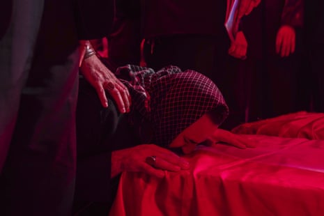 A funeral is held for those who lost their lives in a US-Israel airstrike targeting a Hashd al-Shaabi headquarters near the Syrian border in the Anbar province of Najaf, Iraq