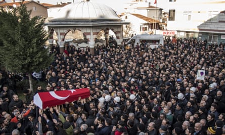 funeral of Yunus Gormek, one of the victims of the Reina nightclub attack