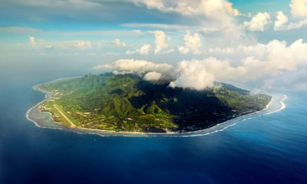 Rarotonga island, the largest in the Cook Islands.
