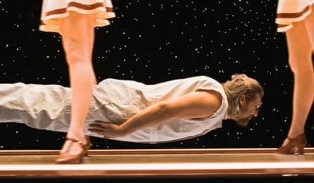 Jeff Bridges levitating in a scene from The Big Lebowski.