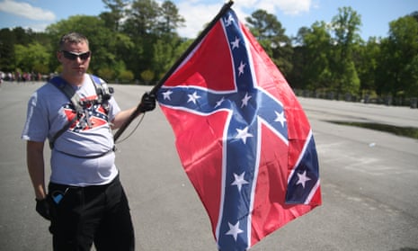 jim barry with confederate flag