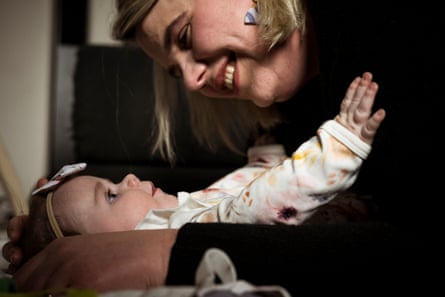 Cassie Van Swol with baby Xena.