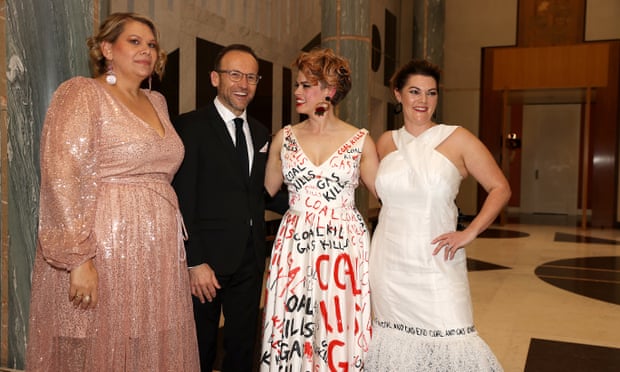 Dorinda Cox, Adam Bandt, Claudia Perkins and Sarah Hanson-Young