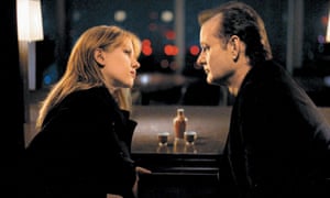 Murray with Scarlett Johansson in Lost in Translation.