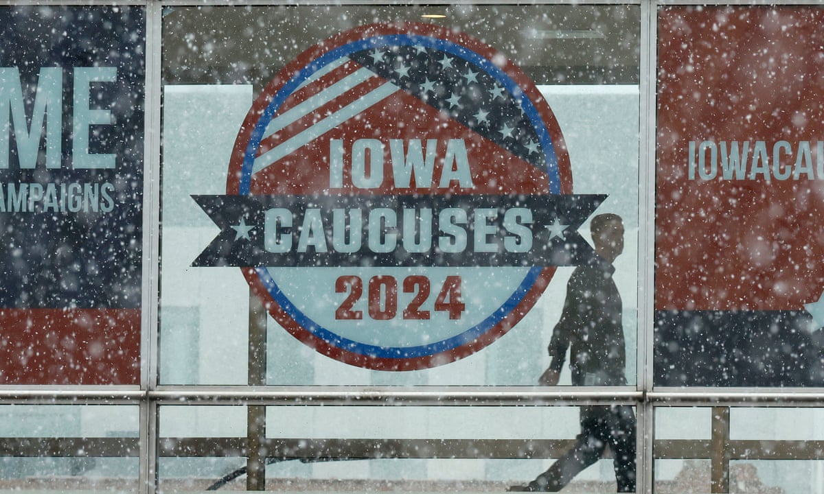 Extreme cold and snow blanket Iowa ahead of Monday's Republican caucuses | Iowa | The Guardian