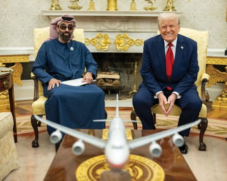 Sheikh Tahnoon with Donald Trump at the White House, Washington, 18 March 2025.