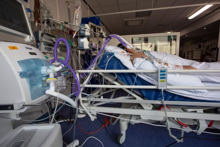 An intensive care bed at the Western General, Edinburgh.