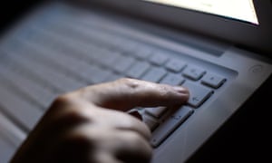 Fingers on keyboard.