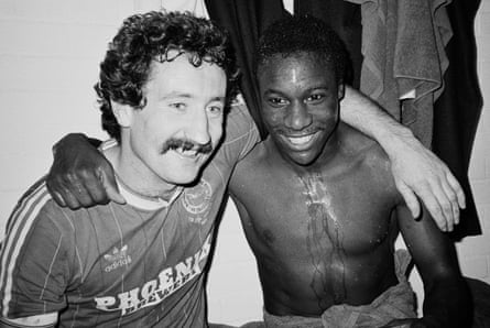 Gerry Ryan and Terry Connor enjoy the moment after their victory.