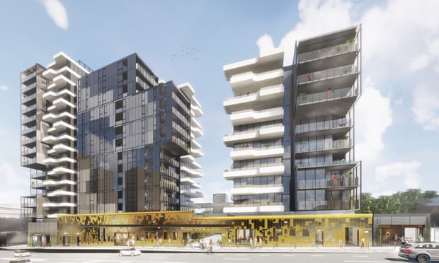 The proposed apartment project on the site of the Melbourne’s Festival Hall.
