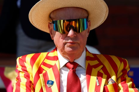 An MCC member looking resplendent ahead of play on day two.