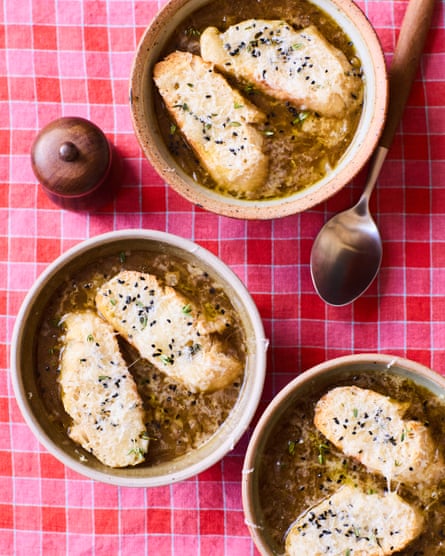 Nik Sharma’s nigella-scented French onion soup.