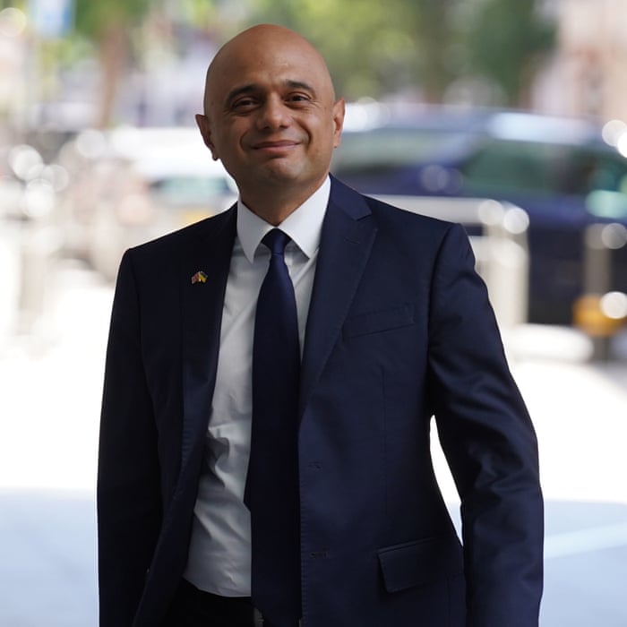Sajid Javid arriving at BBC Broadcasting House in London this morning