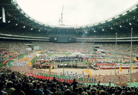 The opening ceremony of the Montreal Games in 1976