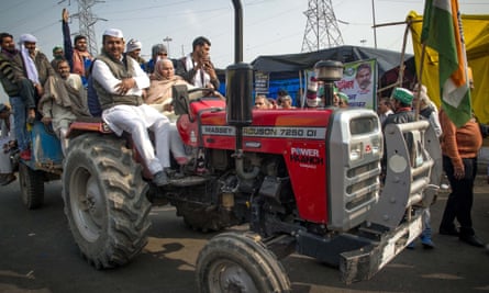 Farmers protesting in Delhi on Thursday