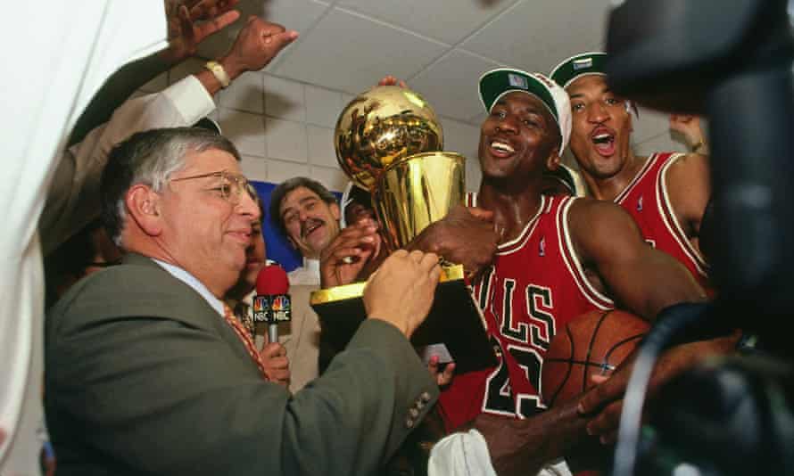 Michael Jordan after his MVP performance in the 1993 finals