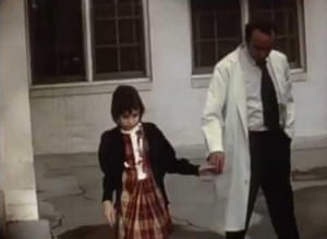 Genie Wiley with a doctor.