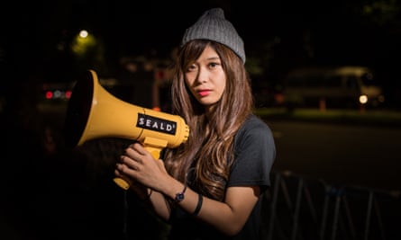 Beniko Hashimoto, a Sealds protester against Japanese troops deploying overseas