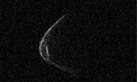 An image of asteroid (52768) 1998 OR2 that will be passing Earth on Wednesday
