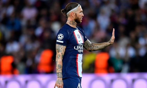 Brilliant but brittle PSG look better placed to scale Europe’s summit | Paris Saint-Germain 3 Sergio Ramos pictured during PSG’s win over Juventus