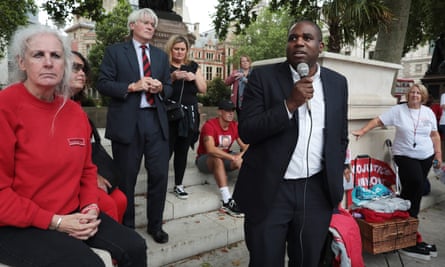 David Lammy and Andrew Mitchell at the rally