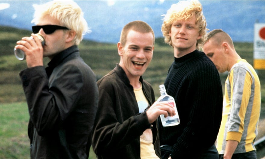 From left: Jonny Lee Miller, Ewan McGregor, Kevin McKidd and Ewen Bremner in the 1996 film adaptation of Irvine Welsh’s Trainspotting. Photograph: Allstar/Channel Four Films