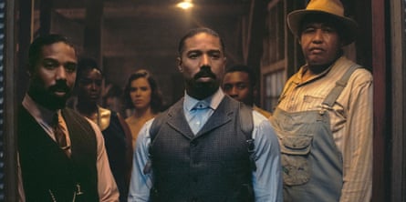 Michael B Jordan and Omar Benson Miller in the Ryan Coogler-directed Sinners.