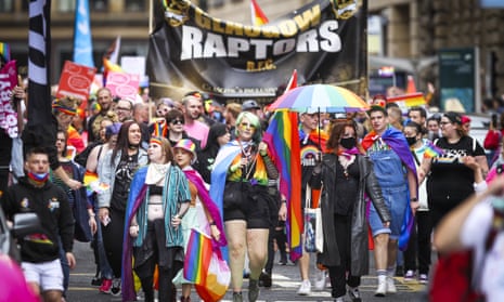 Glasgow Pride march in September 2021