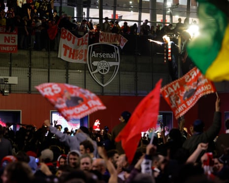 Fans outside the stadium.