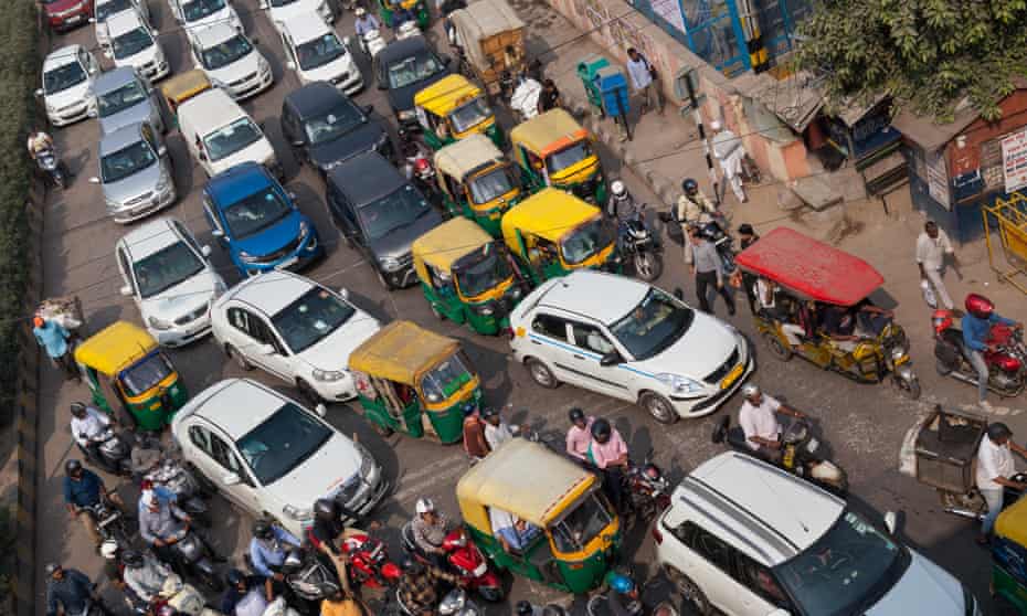 Traffic congestion in Delhi
