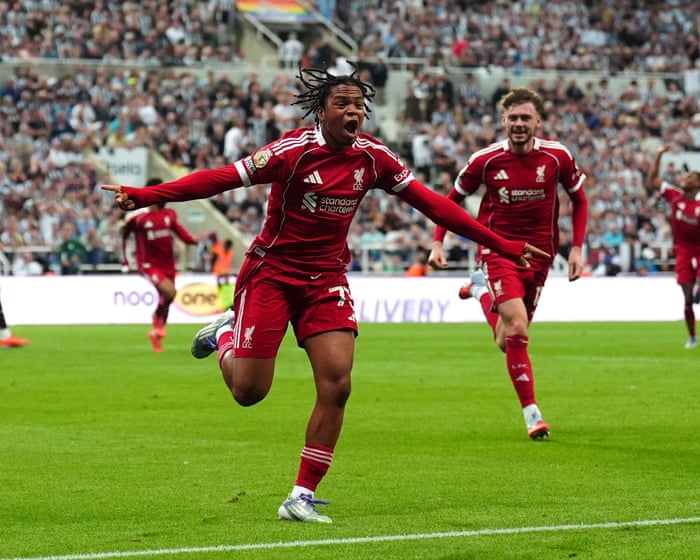16-year-old Rio Ngumoha stuns 10-man Newcastle with 100th-minute Liverpool winner