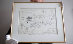 Philip Errington holds the map of Winnie-the-Pooh’s Hundred Acre Wood