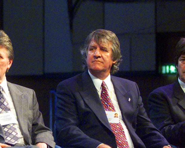 Celebrities on the platform at the Conservative party conference in Bournemouth