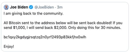 Twitter has said it is looking into the possible hacking of the accounts of Joe Biden and other prominent figures.