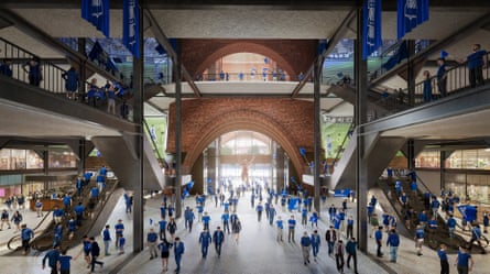 Rendering of a view inside Birmingham City’s planned stadium