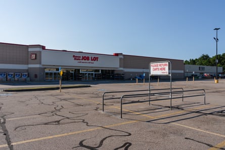 an empty parking lot