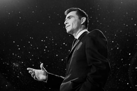 Rod Serling introduces an episode of ‘The Twilight Zone’ in Culver City, California, on 23 January 1962.