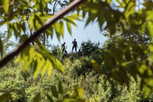 Armed guards patrol land in Honduras